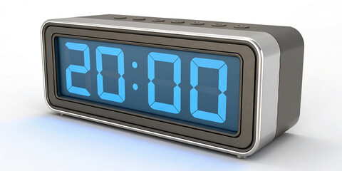 Elegant Blue Digital Clock Displaying Time in a Modern Style