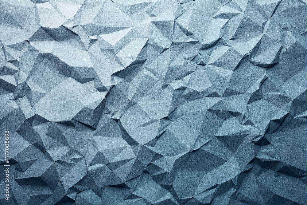 Poster Abstract textured geometric background with triangular pattern and blue tones.