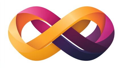 Abstract Infinity Symbol: A Vibrant Design Representing Endless Possibilities and Interconnectedness