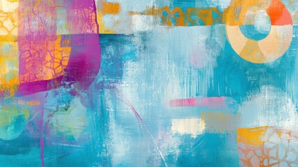 Obraz premium Abstract Colorful Art with Bold Strokes and Vibrant Colors