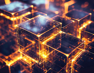 Glowing Digital Cubes