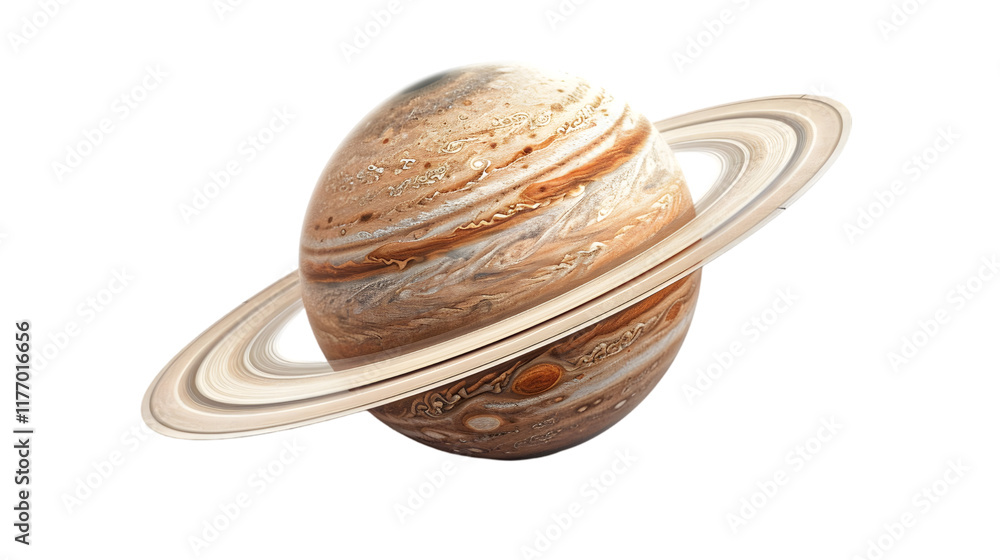 Poster saturn planet texture isolated on a transparent background