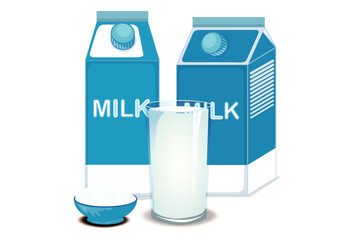 Milk Box Concept Illustration Stylish and Beautiful