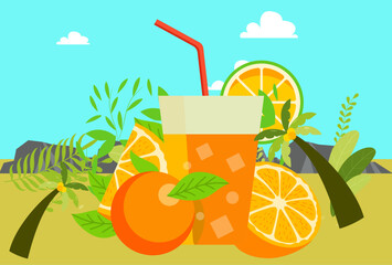 Drink Concept Illustration Stylish and Beautiful