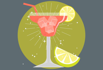 Margarita Concept Illustration Stylish and Beautiful