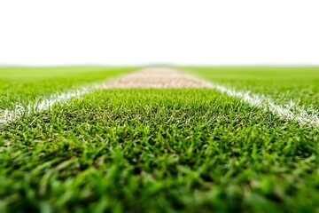 Green Field Lines: Soccer Pitch Close Up