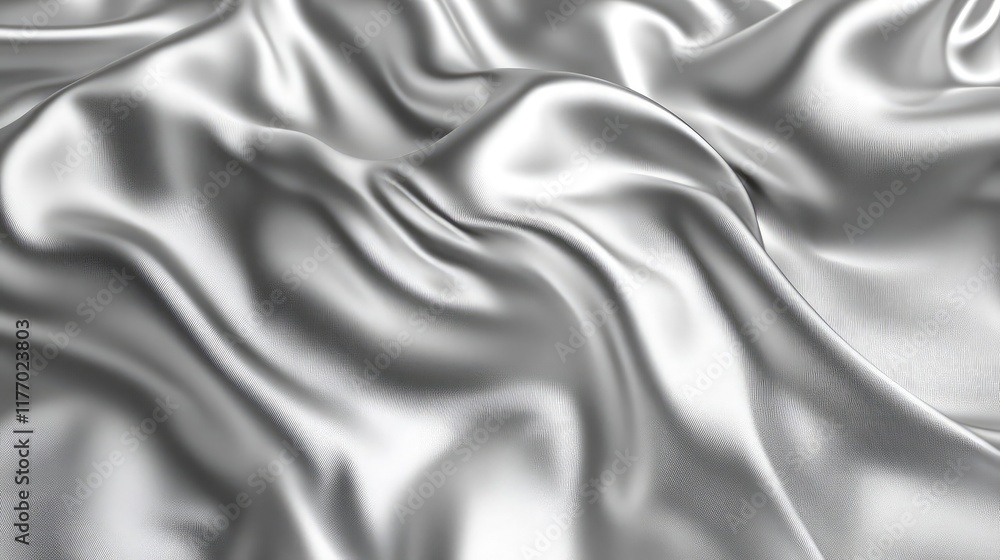 Poster smooth metallic silver gradient background with a soft grainy effect, adding a modern and futuristic