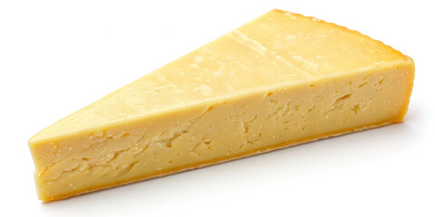 Delicious Triangle Piece of Cheese Isolated on a White Background for Culinary Use