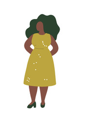 stylish woman full body on white background