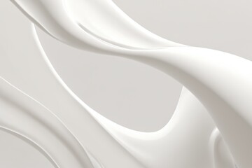 Obraz premium Abstract white waves curving against grey background
