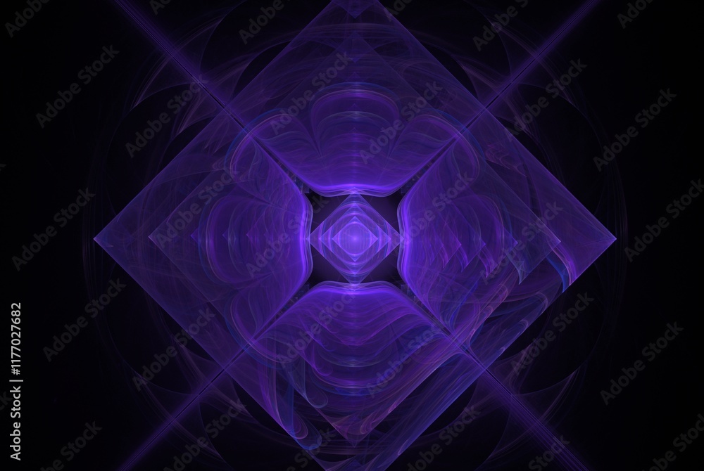Poster computer generated fractal pattern and shape