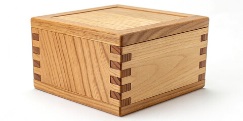 Creative Wooden Cube Isolated on a Clean White Background for Artistic Display