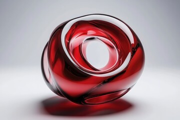 Modern Soft Bubble. 3D Render of Abstract Gradient Liquid Blob in Geometric Shape