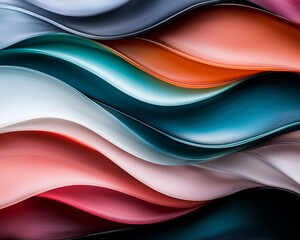 Obraz premium Abstract Colorful Swirling Waves Dynamic Fluid Paint Texture Background