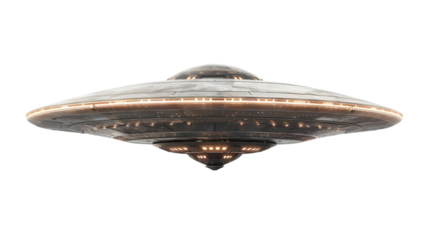 UFO Unidentified Flying Object isolated on a transparent background