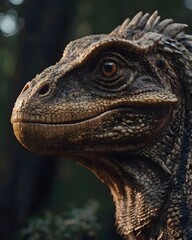 Fototapeta premium Jurassic Dinosaurs T-Rex Velociraptors Nature Tyrannosaurus Triceratops Brontosaurus Spinosaurus