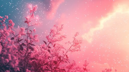 A muted pink backdrop featuring small star clusters in a flat design leaving the center uncluttered 