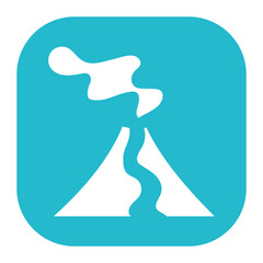 Volcano Landscape Icon