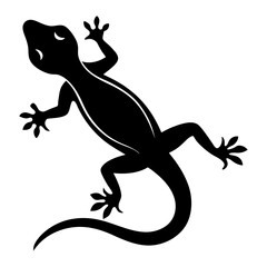 Naklejka premium Gecko Silhouette vector illustration