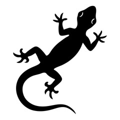 Obraz premium Gecko Silhouette vector illustration