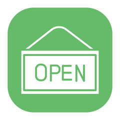 Cafe Open Sign Icon