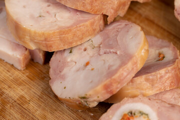 combined sausage of chicken thigh and breast with spices