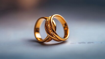 Golden Intertwined Rings: A Symbol of Love and Commitment