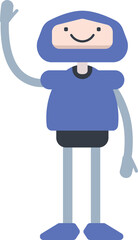 Robot Character Greeting
