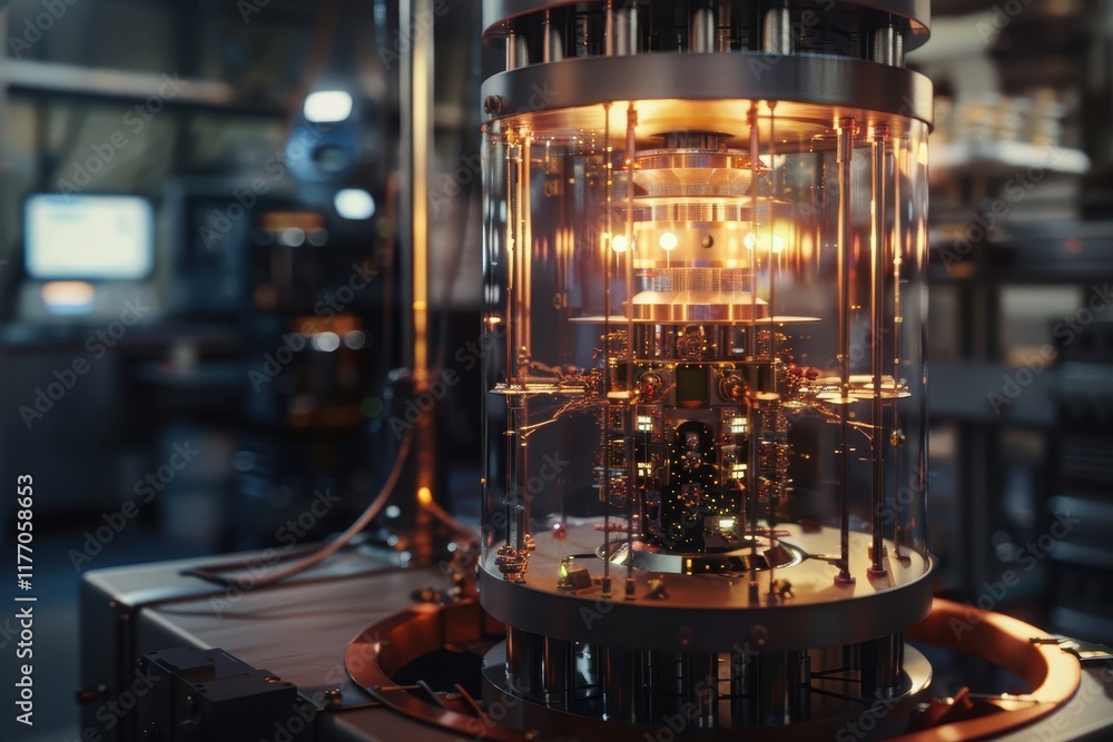 Leinwandbilder complex inner workings of a quantum computer displayed in a research facility showcasing advanced te