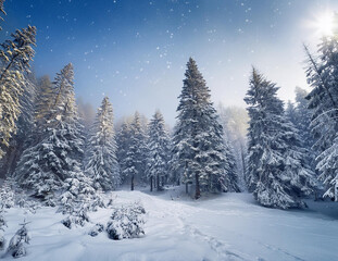 Obraz premium Generated image 降り積もる雪の結晶