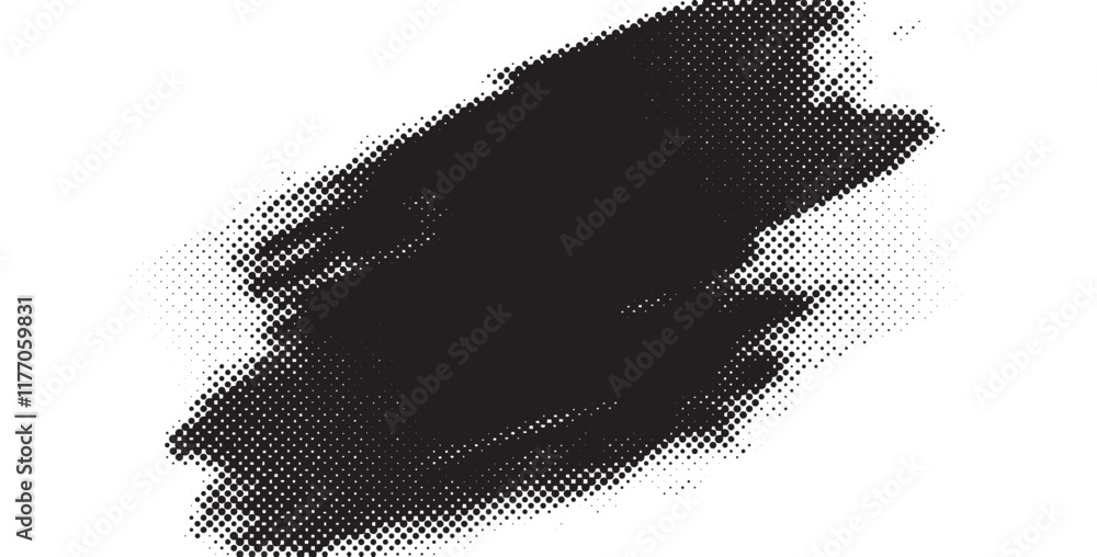 Poster Dots halftone pattern gradient grunge texture background. Dots Grunge Textured Abstract Background