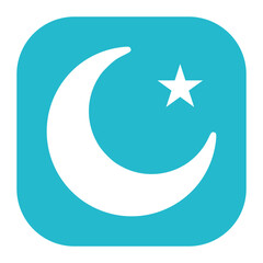 Star And Crescent Moon Icon