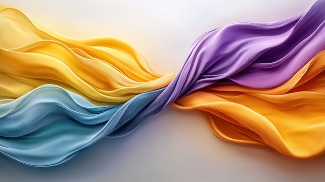 The seamless transition of colors from deep purples to vibrant yellows creates a captivating visual experience that draws the viewer in and evokes a sense of energy and excitement.