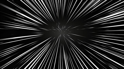 Abstract white light zoom speed dynamic on black technology futuristic background  ,White concentration line on black background