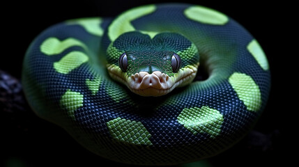 Obraz premium Green tree snake.