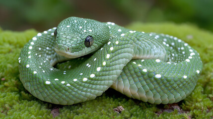 Fototapeta premium Green tree snake.