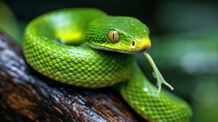 Green tree snake.