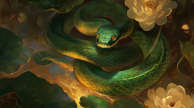 Green tree snake.