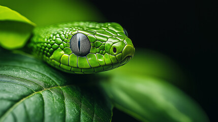 Fototapeta premium Green tree snake.