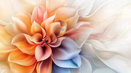 Fototapeta premium A stunning abstract design featuring vibrant colors and intricate patterns reminiscent of a blooming flower