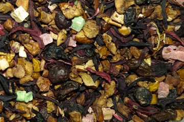 Dried fruits and berries for tea. Fruit tea. The benefits of dried fruits. Dried rosehip berries, apples for compote.