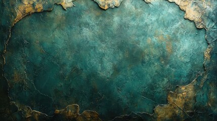 A flat muted green backdrop with faint wavy diagonal patterns forming a decorative border and a blank center 