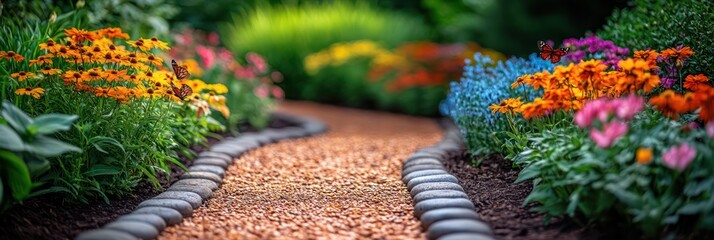Vibrant Garden Path: A Serene Escape