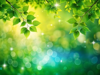 Obraz premium Abstract Green Bokeh Summer Background: Blurred Tree Portrait