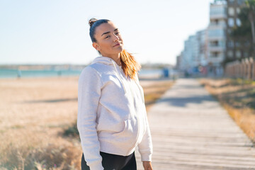 Young pretty sport woman . Portrait