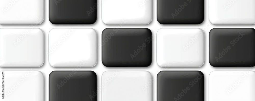 Poster abstract black and white square pattern background texture design