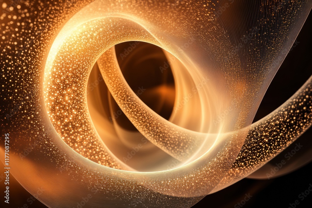 Fototapete flowing forms of luminous droplets create an energetic abstract representation of organic shapes and