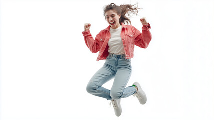 woman-jumping-mid-air-white-background-8k-clenched-fists-smiling-casual-clothing-studio-lighting-clean-shot