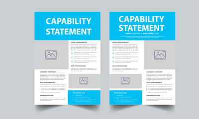 Capability Statement Template Design.