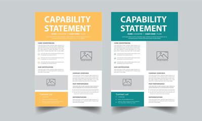 Capability Statement Template Design.